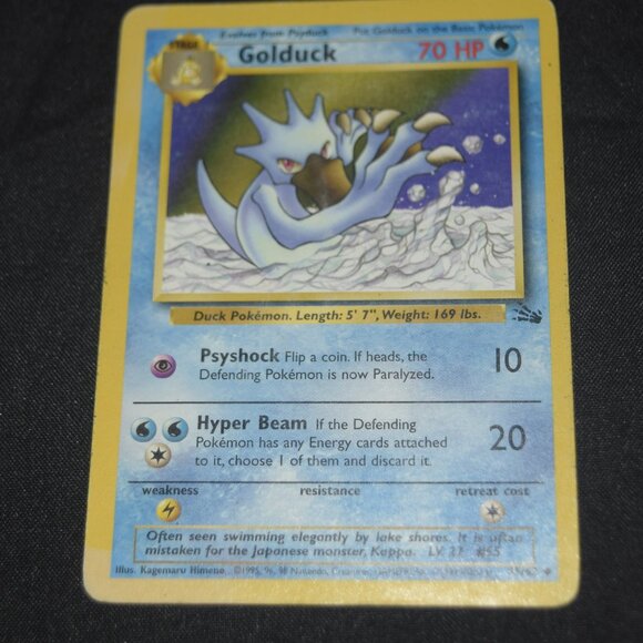 Golduck - 35/62 Fossil Unlimited Uncommon Pokemon - LP - Picture 1 of 12
